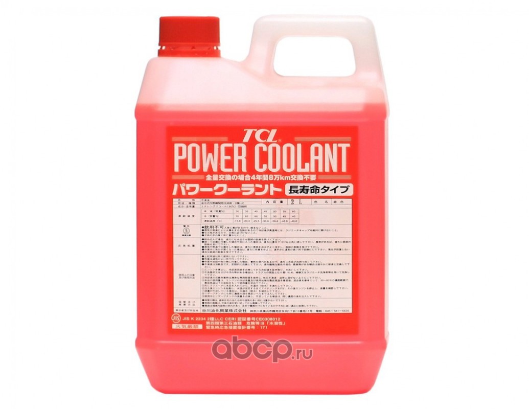 АНТИФРИЗ TCL POWER COOLANT концентрированный красный, длительного действия, 2 л